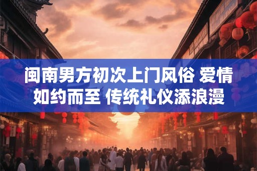 闽南男方初次上门风俗 爱情如约而至 传统礼仪添浪漫