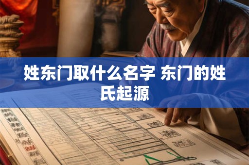 姓东门取什么名字 东门的姓氏起源