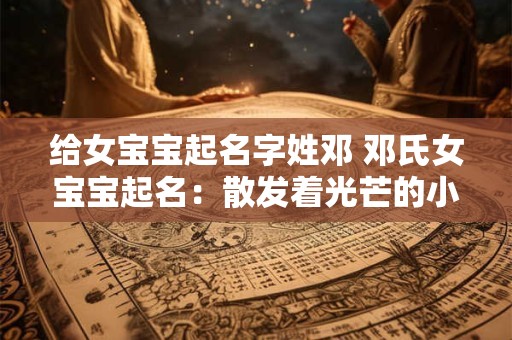给女宝宝起名字姓邓 邓氏女宝宝起名：散发着光芒的小天使
