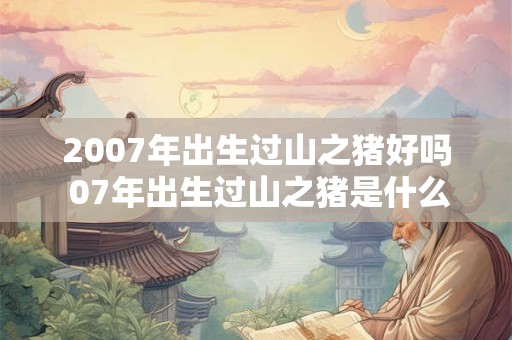2007年出生过山之猪好吗 07年出生过山之猪是什么命