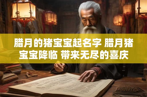 腊月的猪宝宝起名字 腊月猪宝宝降临 带来无尽的喜庆与吉祥