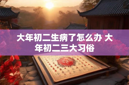大年初二生病了怎么办 大年初二三大习俗