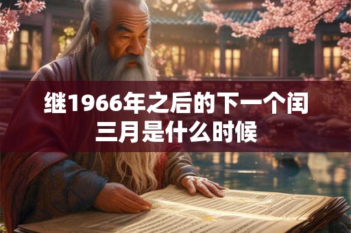 继1966年之后的下一个闰三月是什么时候
