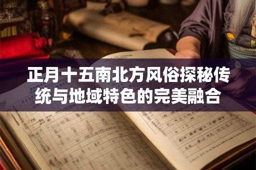 正月十五南北方风俗探秘传统与地域特色的完美融合