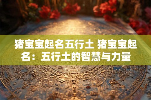 猪宝宝起名五行土 猪宝宝起名：五行土的智慧与力量