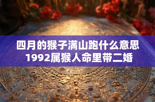 四月的猴子满山跑什么意思 1992属猴人命里带二婚