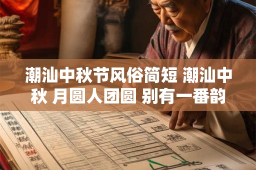 潮汕中秋节风俗简短 潮汕中秋 月圆人团圆 别有一番韵味
