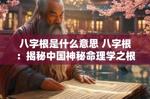 八字根是什么意思 八字根：揭秘中国神秘命理学之根基