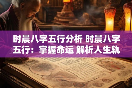 时晨八字五行分析 时晨八字五行：掌握命运 解析人生轨迹！