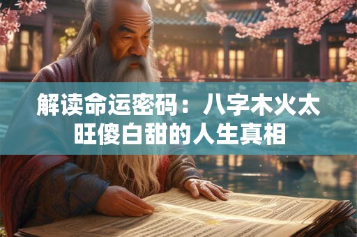 解读命运密码：八字木火太旺傻白甜的人生真相