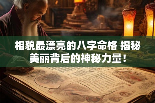 相貌最漂亮的八字命格 揭秘美丽背后的神秘力量！