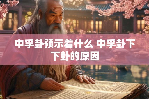 中孚卦预示着什么 中孚卦下下卦的原因