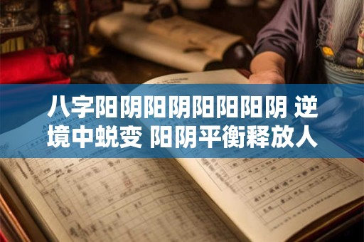 八字阳阴阳阴阳阳阳阴 逆境中蜕变 阳阴平衡释放人生潜力！