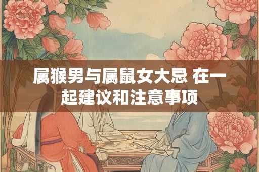 属猴男与属鼠女大忌 在一起建议和注意事项
