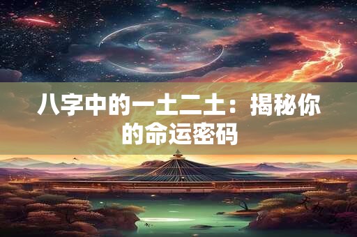 八字中的一土二土：揭秘你的命运密码