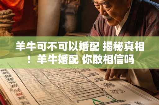 羊牛可不可以婚配 揭秘真相！羊牛婚配 你敢相信吗
