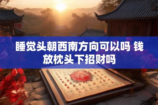 详细阅读:睡觉头朝西南方向可以吗 钱放枕头下招财吗 睡觉头朝西南方向可以吗 钱放枕头下招财吗