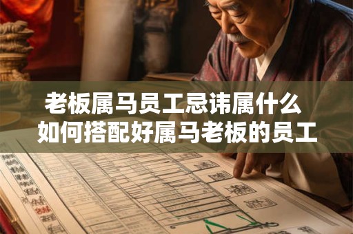 老板属马员工忌讳属什么 如何搭配好属马老板的员工