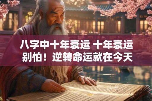 八字中十年衰运 十年衰运 别怕！逆转命运就在今天！