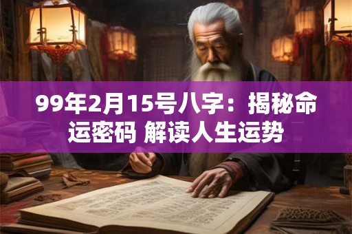 99年2月15号八字：揭秘命运密码 解读人生运势