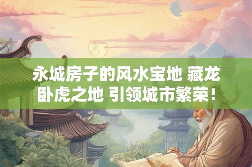 永城房子的风水宝地 藏龙卧虎之地 引领城市繁荣！