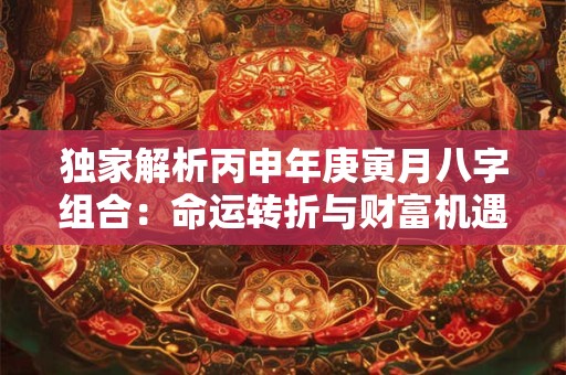 独家解析丙申年庚寅月八字组合：命运转折与财富机遇的秘密！