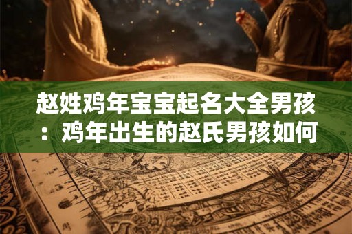 赵姓鸡年宝宝起名大全男孩：鸡年出生的赵氏男孩如何起名