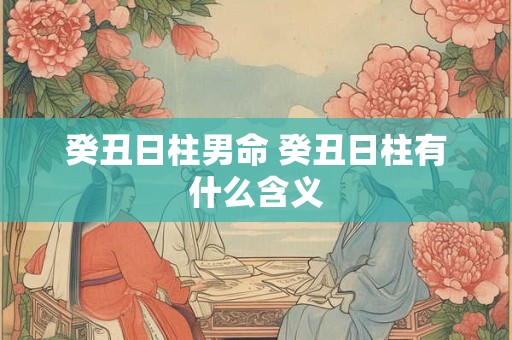癸丑日柱男命 癸丑日柱有什么含义