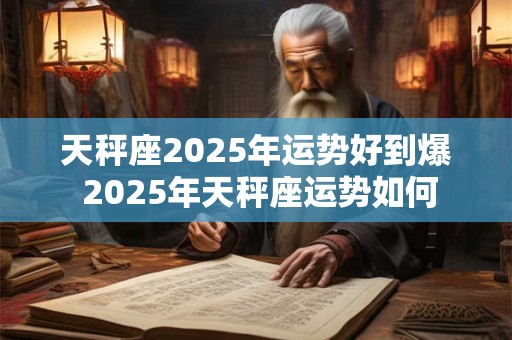 天秤座2025年运势好到爆 2025年天秤座运势如何