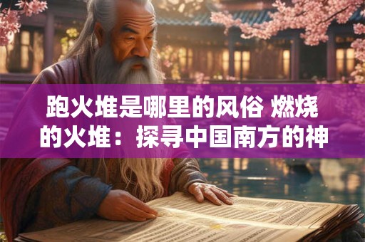 跑火堆是哪里的风俗 燃烧的火堆：探寻中国南方的神秘风俗