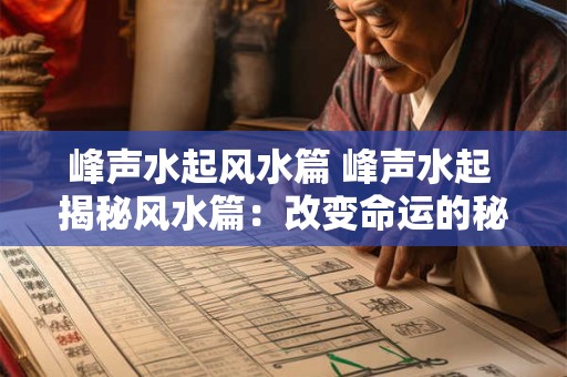 峰声水起风水篇 峰声水起 揭秘风水篇：改变命运的秘诀！