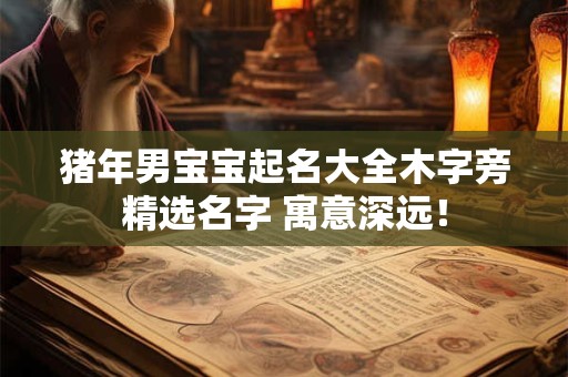 猪年男宝宝起名大全木字旁精选名字 寓意深远！