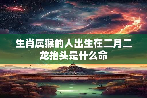 生肖属猴的人出生在二月二龙抬头是什么命