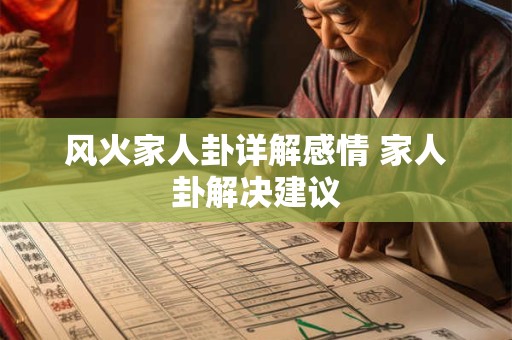 详细阅读:风火家人卦详解感情 家人卦解决建议 风火家人卦详解感情 家人卦解决建议