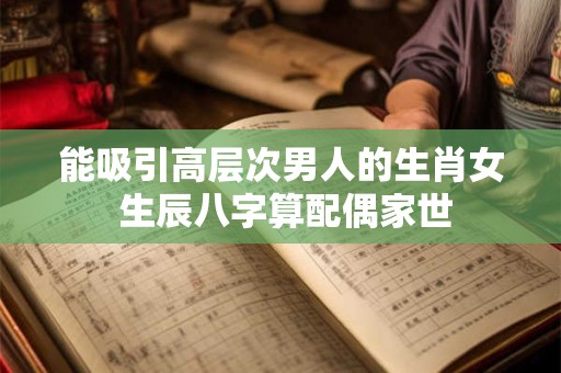 能吸引高层次男人的生肖女 生辰八字算配偶家世