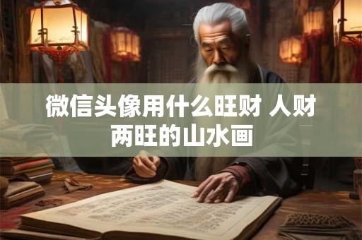 微信头像用什么旺财 人财两旺的山水画