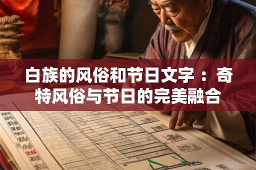 白族的风俗和节日文字 ：奇特风俗与节日的完美融合