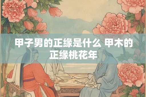 甲子男的正缘是什么 甲木的正缘桃花年