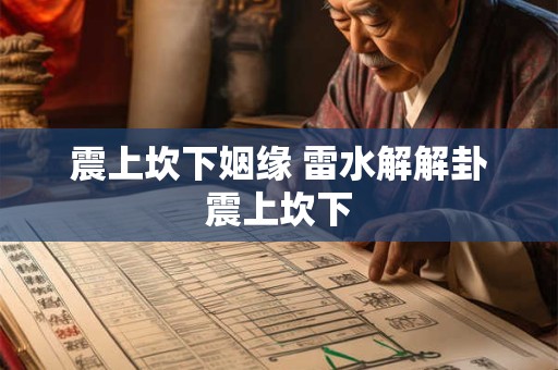 详细阅读:震上坎下姻缘 雷水解解卦震上坎下 震上坎下姻缘 雷水解解卦震上坎下