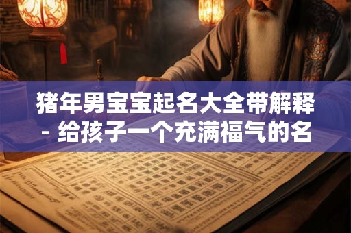 猪年男宝宝起名大全带解释- 给孩子一个充满福气的名字！