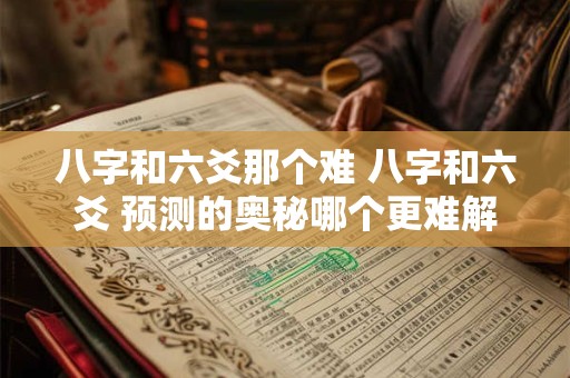 八字和六爻那个难 八字和六爻 预测的奥秘哪个更难解