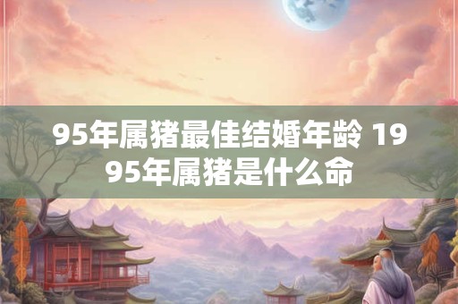 95年属猪最佳结婚年龄 1995年属猪是什么命