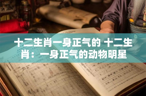 十二生肖一身正气的 十二生肖：一身正气的动物明星