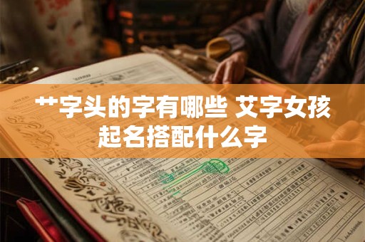 艹字头的字有哪些 艾字女孩起名搭配什么字