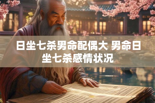 日坐七杀男命配偶大 男命日坐七杀感情状况
