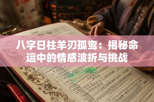 八字日柱羊刃孤鸾：揭秘命运中的情感波折与挑战