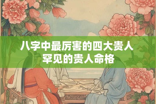 八字中最厉害的四大贵人 罕见的贵人命格