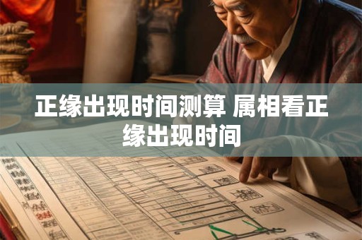 正缘出现时间测算 属相看正缘出现时间