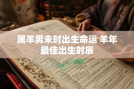 属羊男未时出生命运 羊年最佳出生时辰