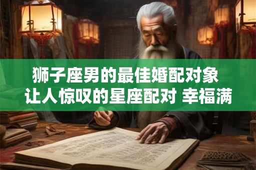 狮子座男的最佳婚配对象 让人惊叹的星座配对 幸福满满！